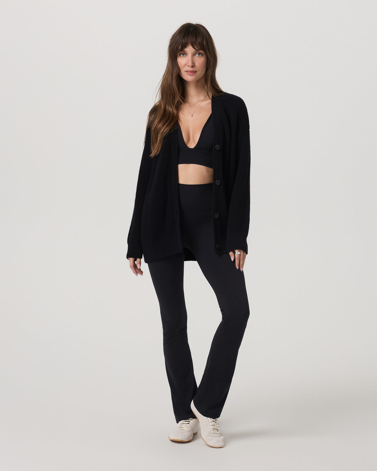Alps Boyfriend Cardigan Women's Black Knit Sweater | Vuori Sale