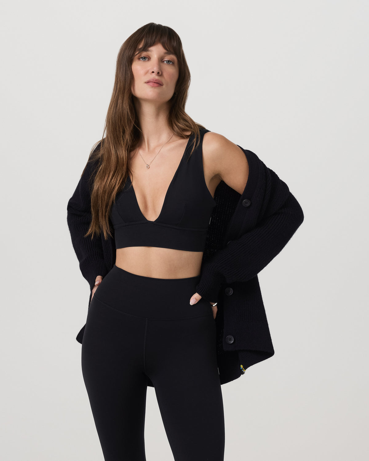 Alps Boyfriend Cardigan Women's Black Knit Sweater | Vuori Sale