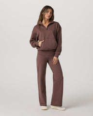 Granite Half Zip Women's Sable Heather Sweatshirt | Vuori On sale