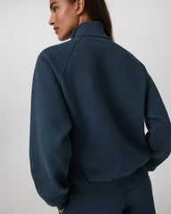 Restore Double Zip Sweatshirt Ocean Blue Full-Zip Fleece | Vuori For sale