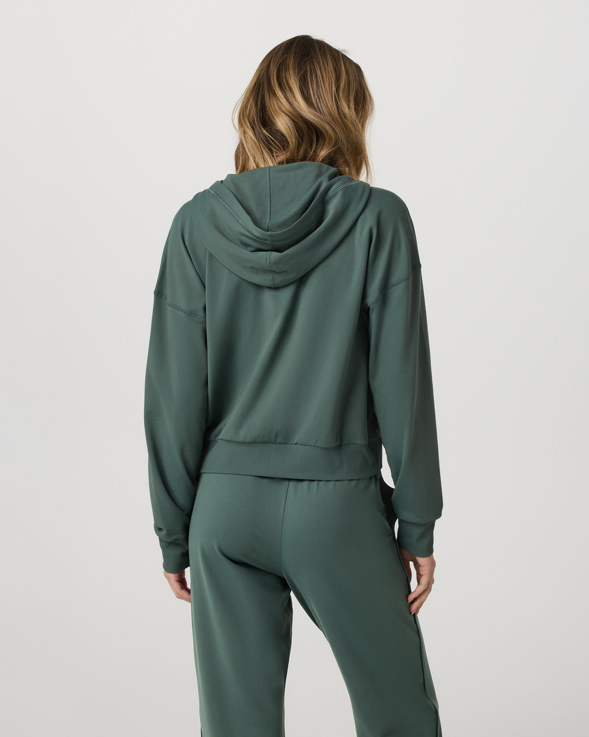 Halo Modern Full Zip Hoodie Women's Agate Green Hoodie | Vuori Online