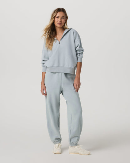 Restore Relaxed Half Zip Hoodie Blue Haze Jacket | Vuori US