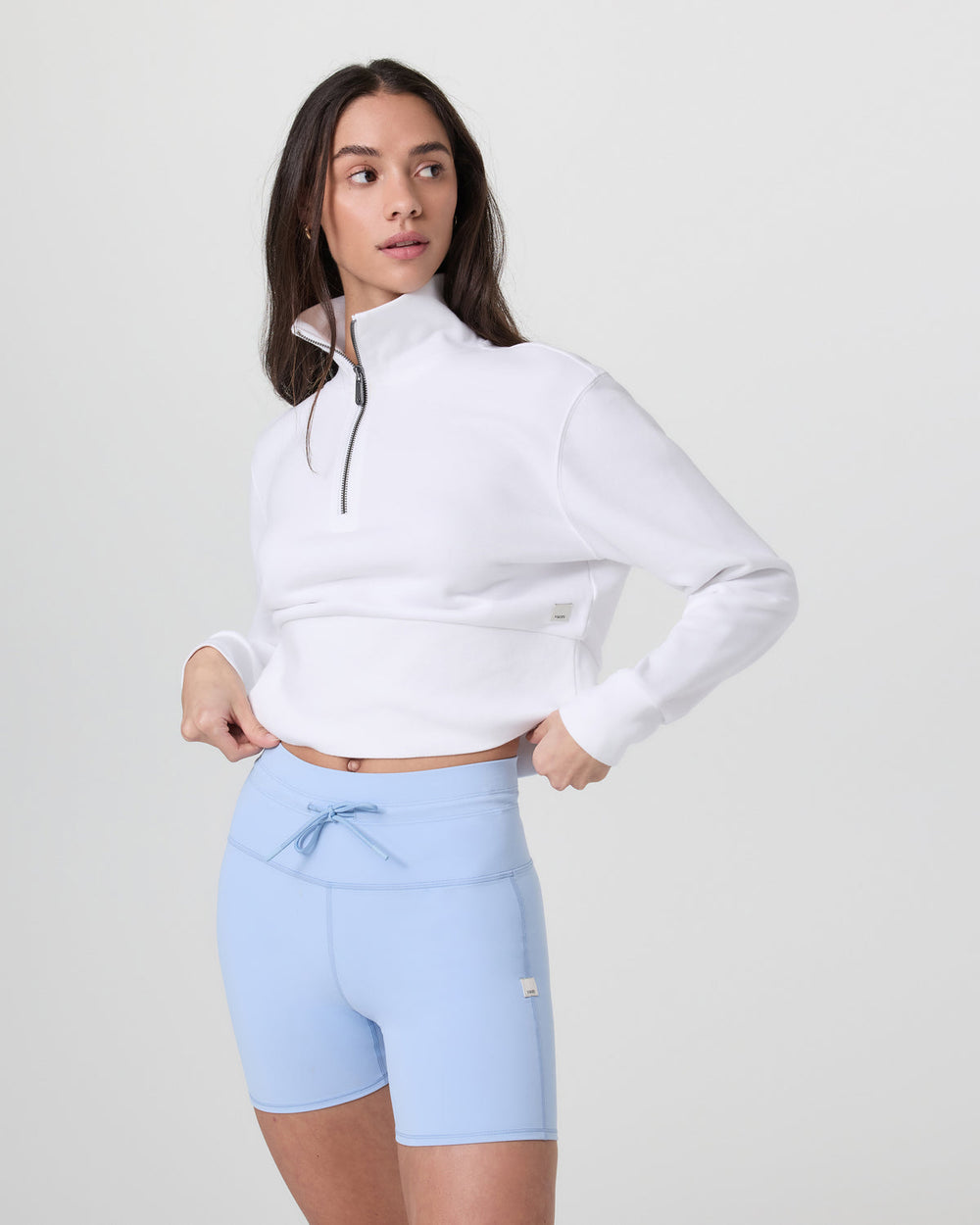 Sedona Cropped Half Zip White | Vuori On sale