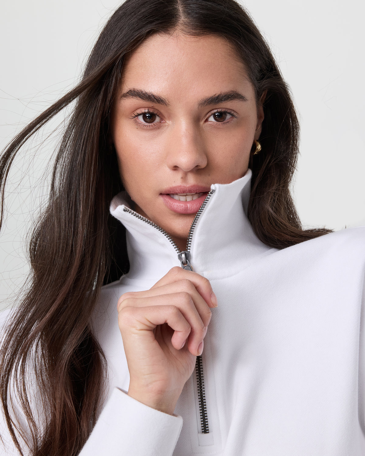 Sedona Cropped Half Zip White | Vuori On sale