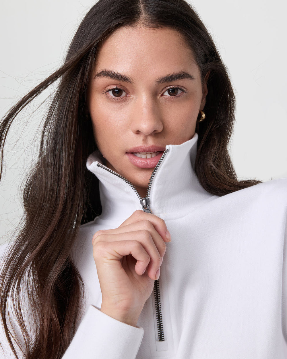 Sedona Cropped Half Zip White | Vuori On sale