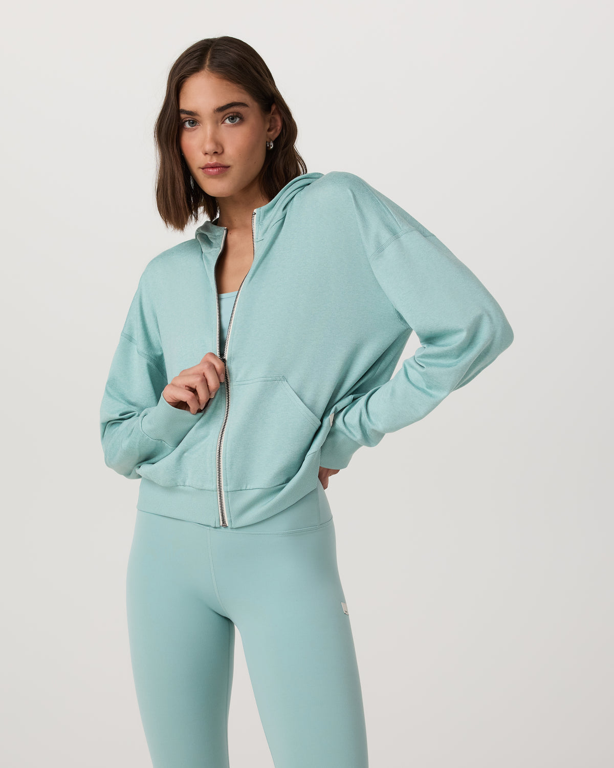 Halo Modern Full Zip Hoodie Sea Spray Heather | Vuori For sale