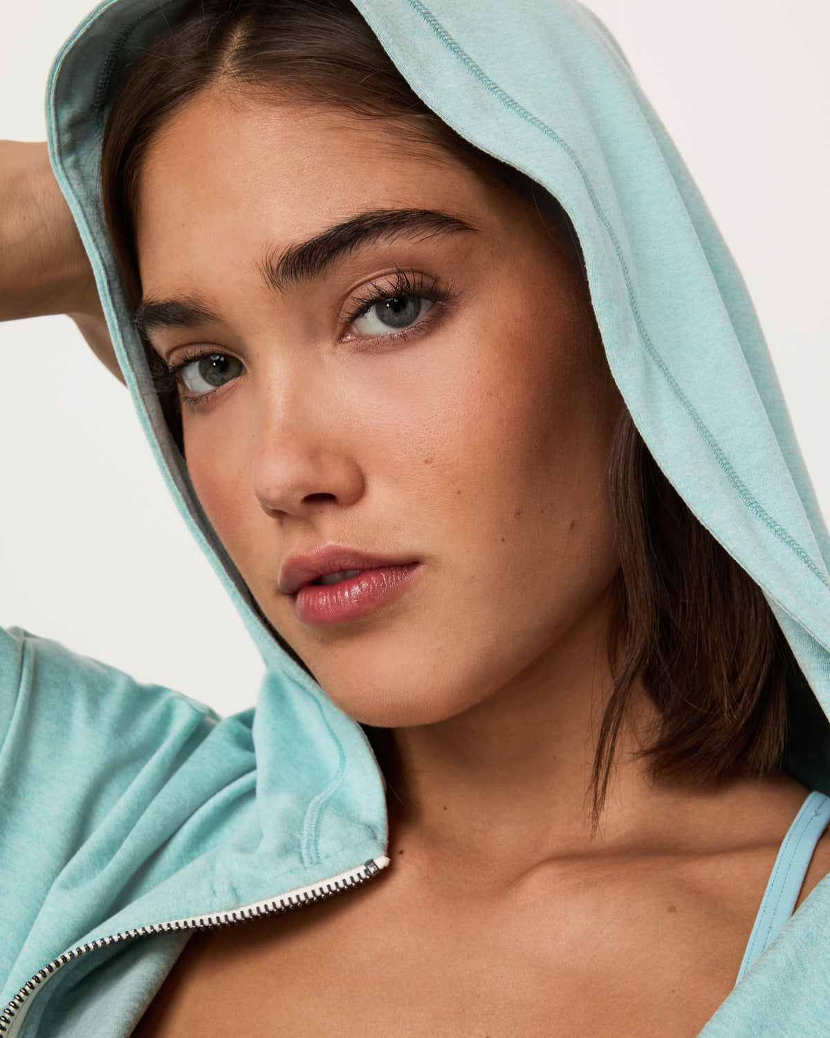Halo Modern Full Zip Hoodie Sea Spray Heather | Vuori For sale