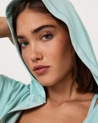 Halo Modern Full Zip Hoodie Sea Spray Heather | Vuori For sale