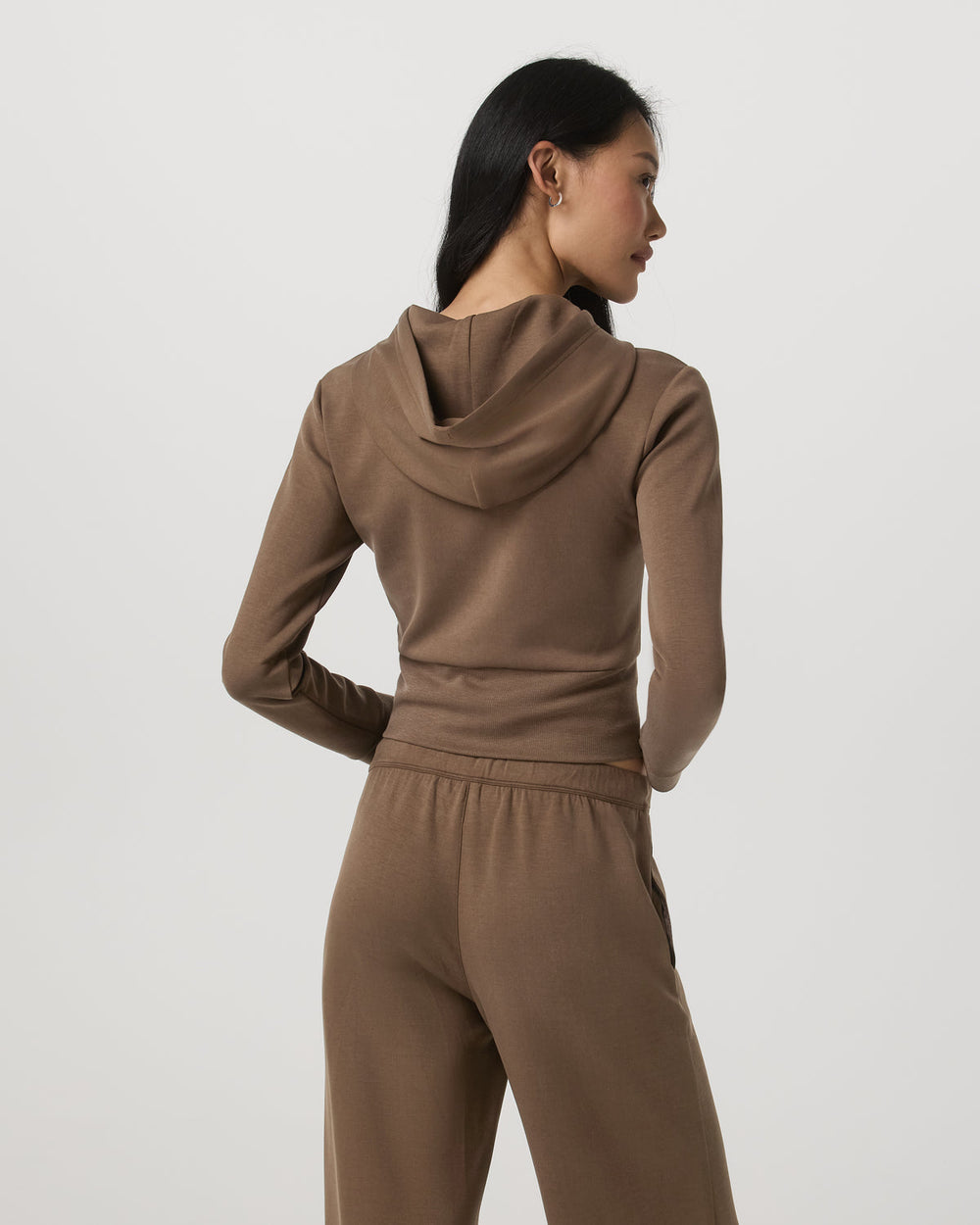 Compose Full Zip Hoodie Women's Espresso Zip-Up Jacket | Vuori