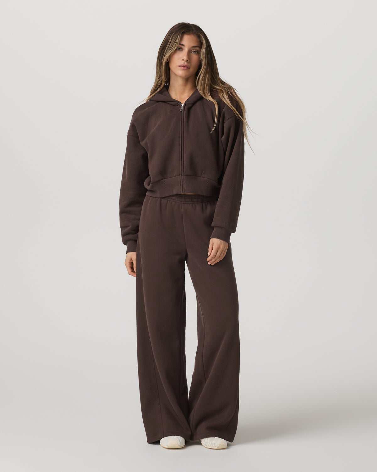 Restore Mini Full Zip Hoodie Women's Java Jacket | Vuori On sale