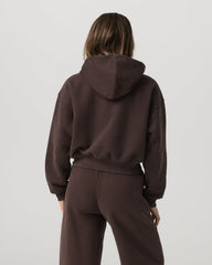 Restore Mini Full Zip Hoodie Women's Java Jacket | Vuori On sale