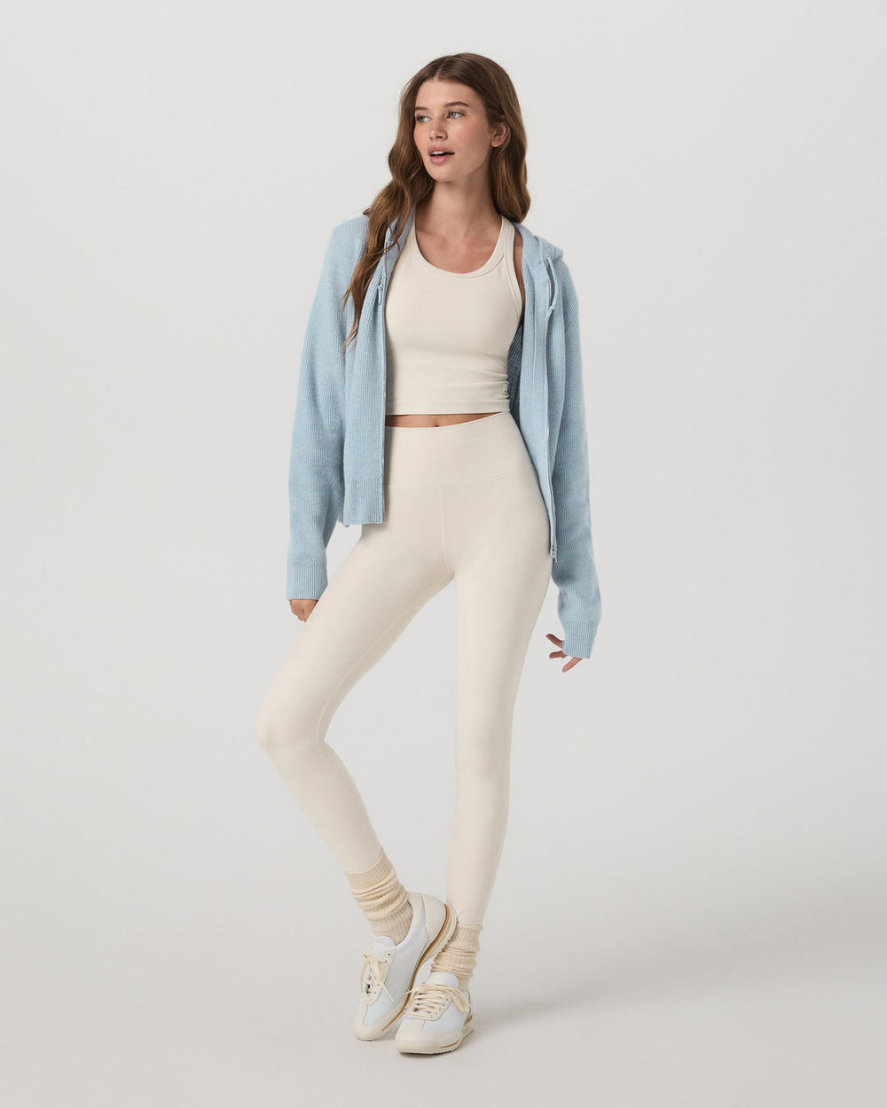 Émilie Cashmere Hoodie Women's Bluebell Zip | Vuori Outlet