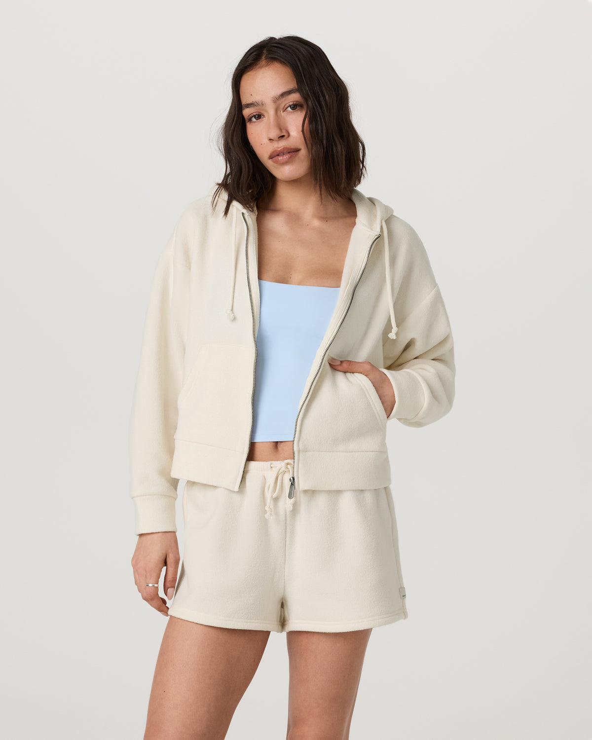 Beach Fleece Zip Up Women's Natural Full-Zip Hoodie | Vuori US