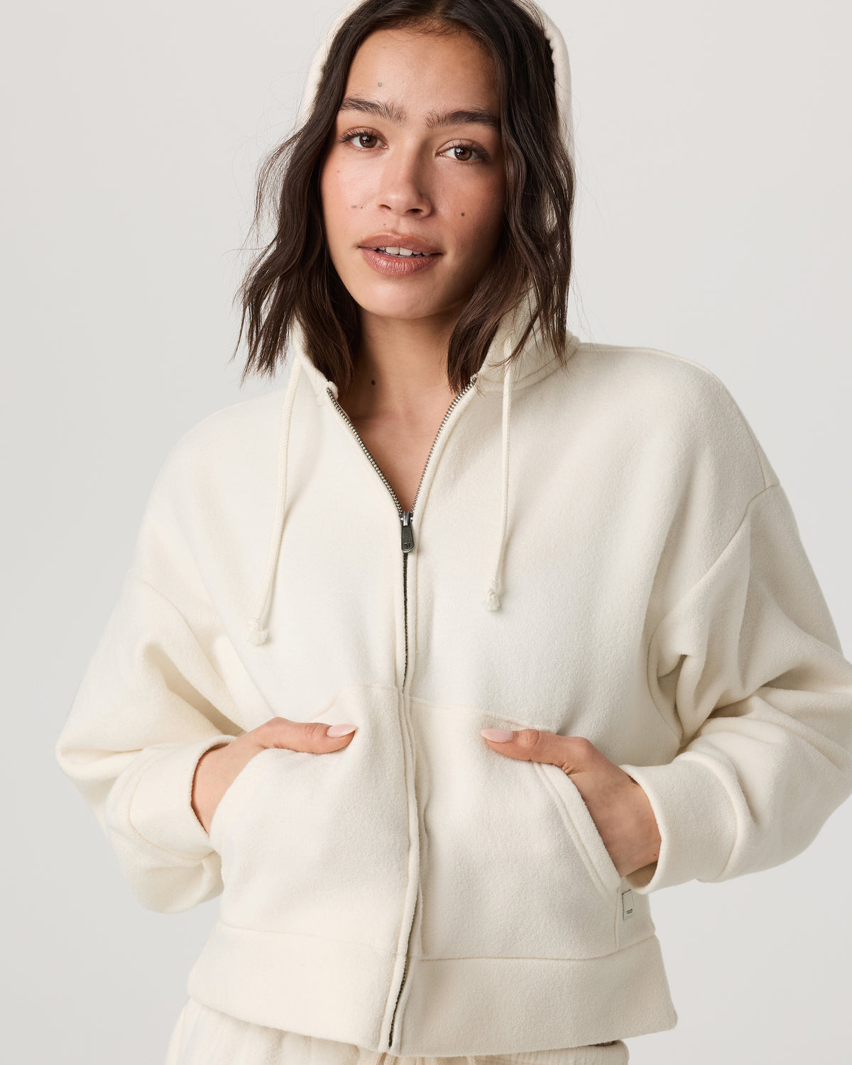 Beach Fleece Zip Up Women's Natural Full-Zip Hoodie | Vuori US