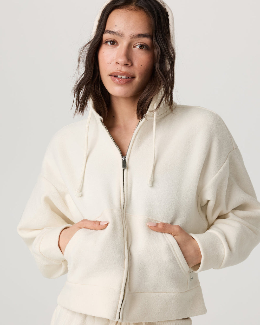 Beach Fleece Zip Up Women's Natural Full-Zip Hoodie | Vuori US