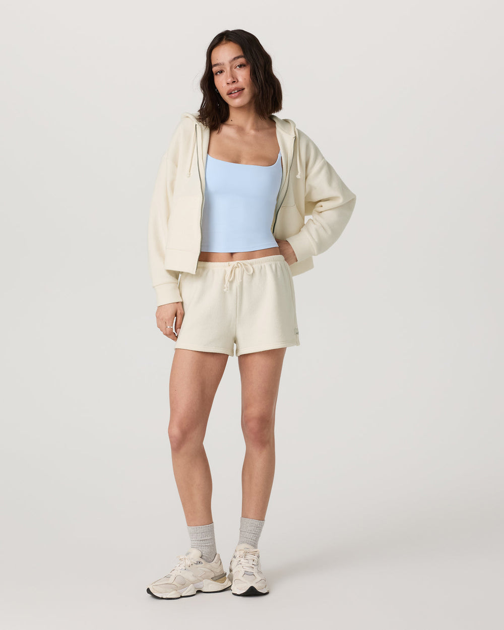 Beach Fleece Zip Up Women's Natural Full-Zip Hoodie | Vuori US