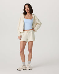 Beach Fleece Zip Up Women's Natural Full-Zip Hoodie | Vuori US
