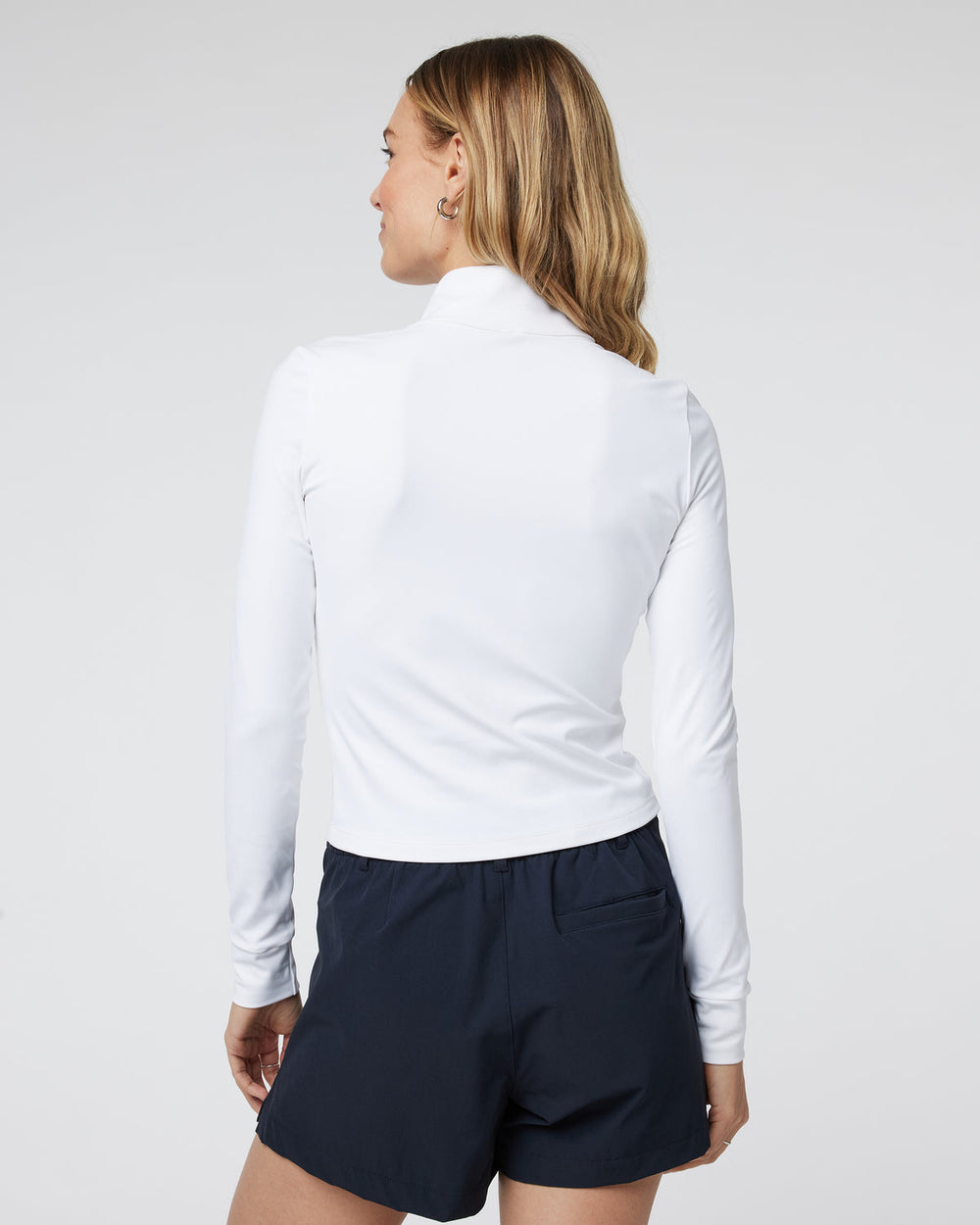 Studio Half Zip Women's White Athletic Pullover | Vuori Clothing