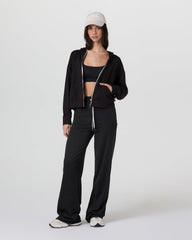 Halo Modern Full Zip Hoodie Solid Black | Vuori