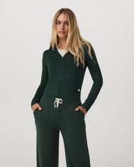 Halo Mini FZ Hoodie Women's Evergreen Heather Hoodie | Vuori Discount
