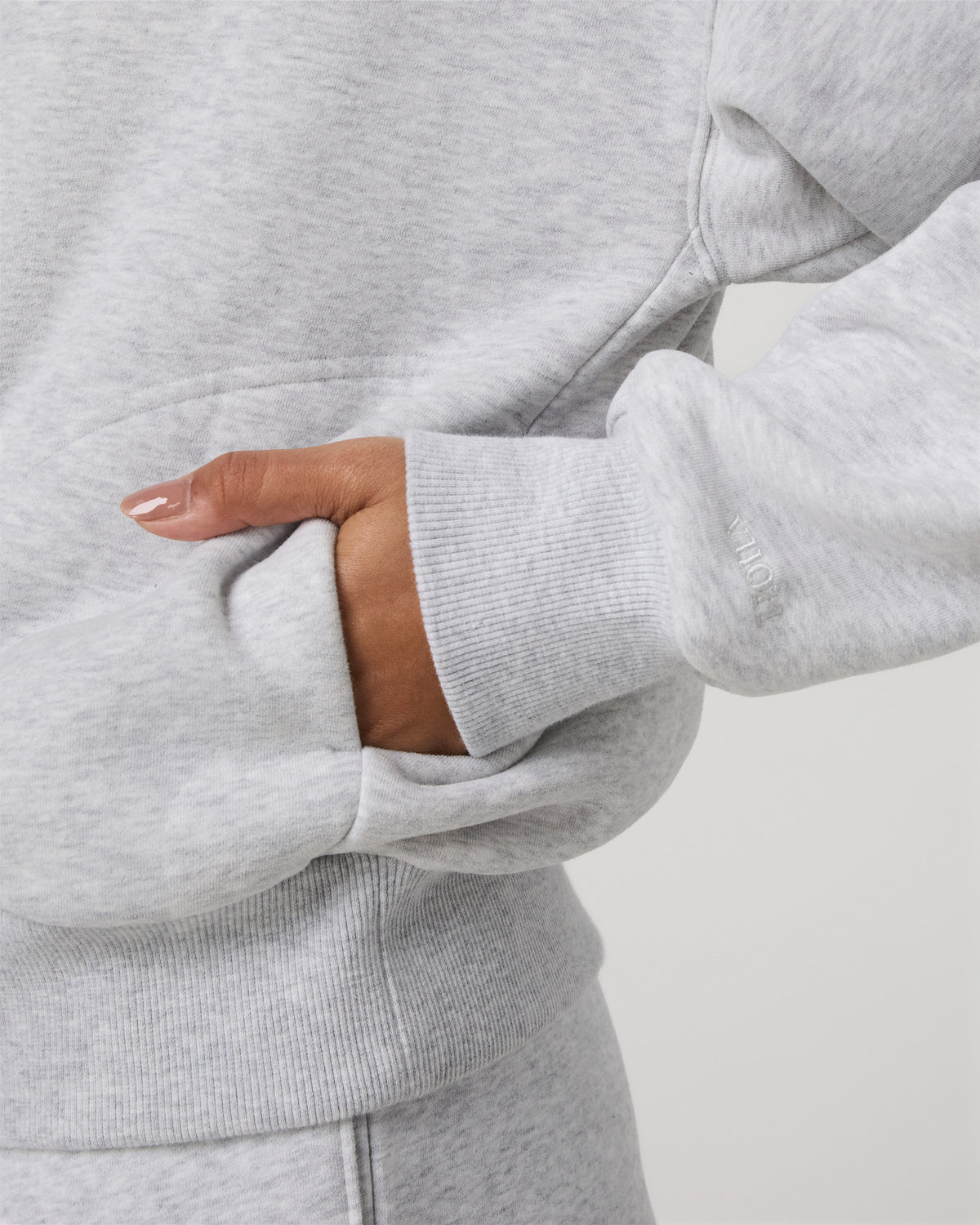 Restore Relaxed Half Zip Hoodie Pale Grey Jacket | Vuori On sale