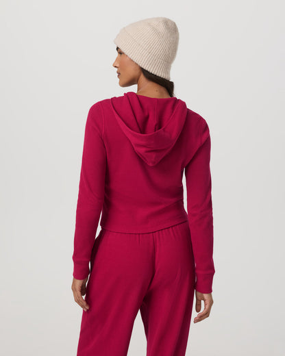 Waffle Full Zip Hoodie Women's Strawberry Hoodie | Vuori US