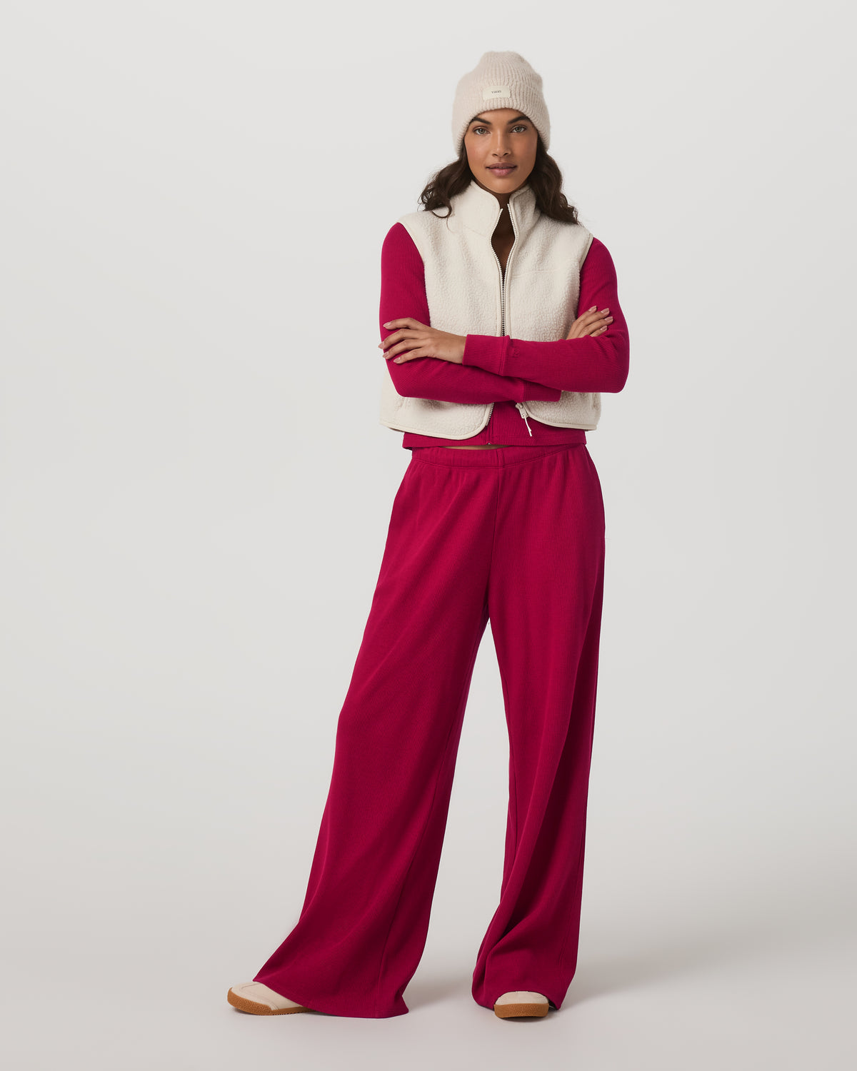 Waffle Full Zip Hoodie Women's Strawberry Hoodie | Vuori US