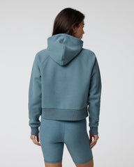 Restore Half Zip Hoodie Women's Smoke Blue Hoodie | Vuori Clothing