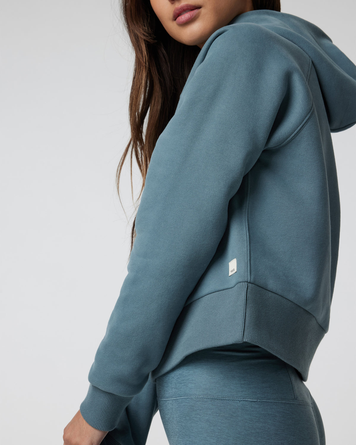 Restore Half Zip Hoodie Women's Smoke Blue Hoodie | Vuori Clothing