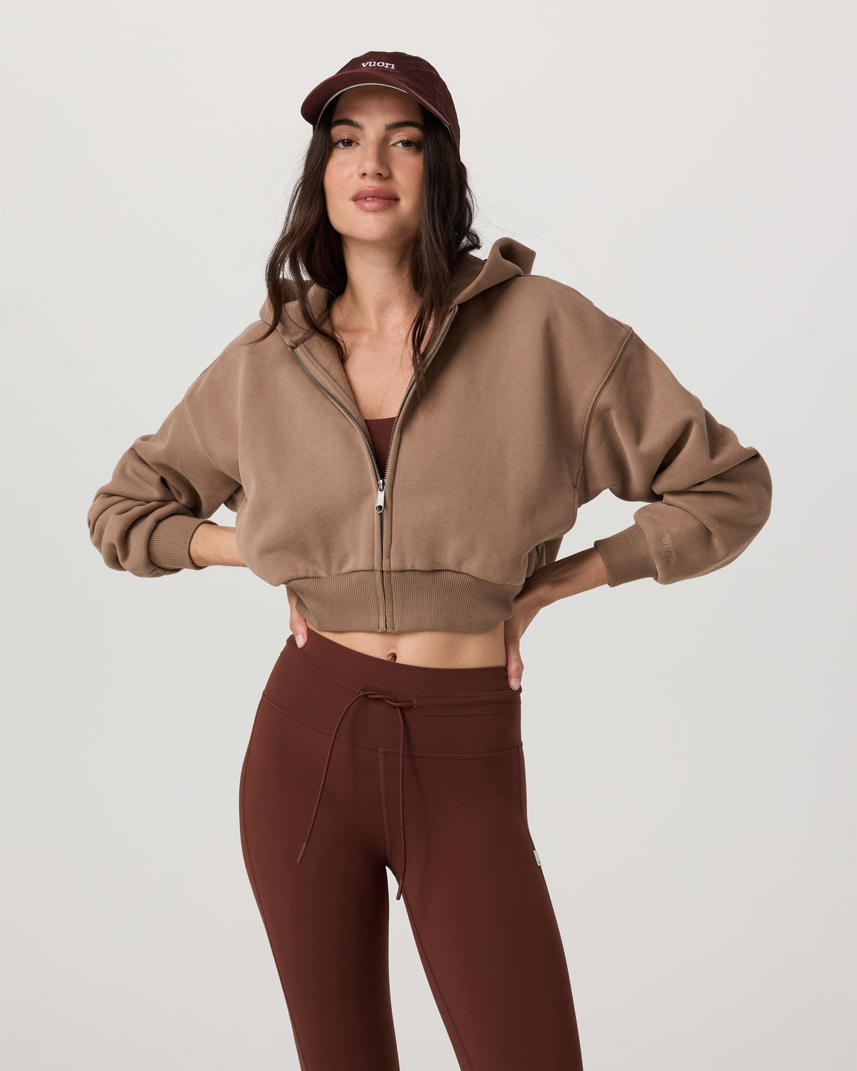 Restore Mini Full Zip Hoodie Women's Nutmeg Jacket | Vuori Sale