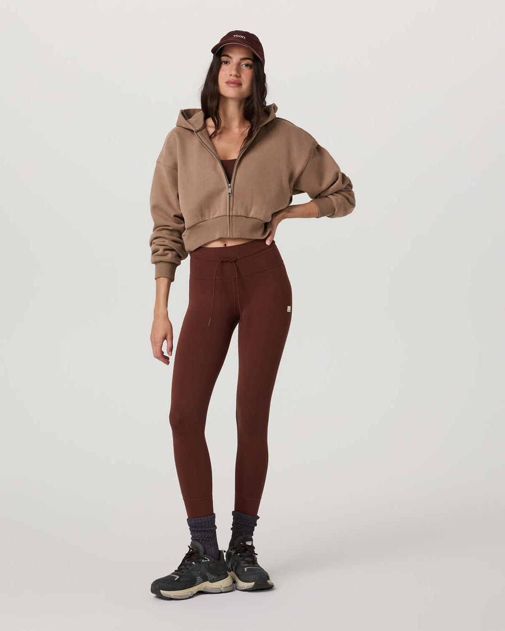 Restore Mini Full Zip Hoodie Women's Nutmeg Jacket | Vuori Sale