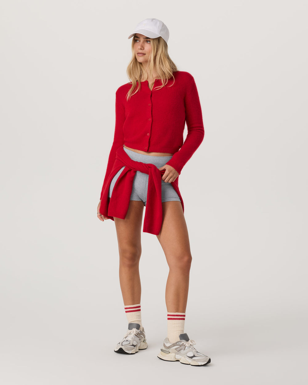 Émilie Cashmere Cardi Women's Cherry Cardi | Vuori On sale