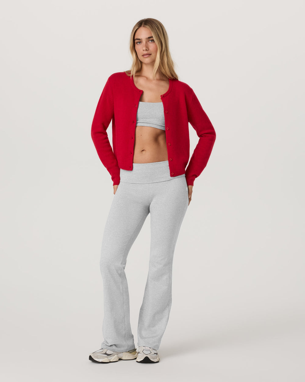 Émilie Cashmere Cardi Women's Cherry Cardi | Vuori On sale
