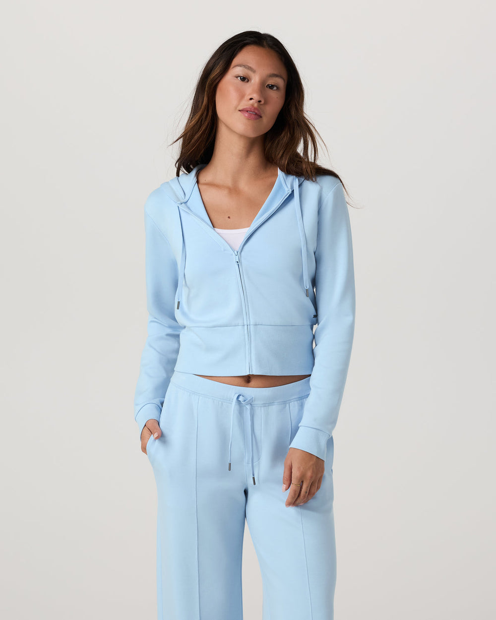 Compose Full Zip Hoodie Women's Crystal Blue Jacket | Vuori For sale