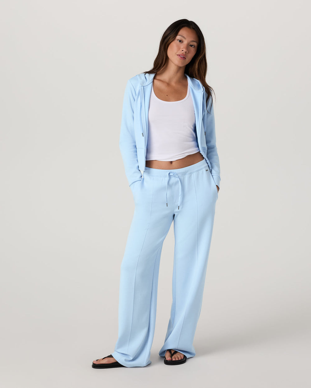 Compose Full Zip Hoodie Women's Crystal Blue Jacket | Vuori For sale