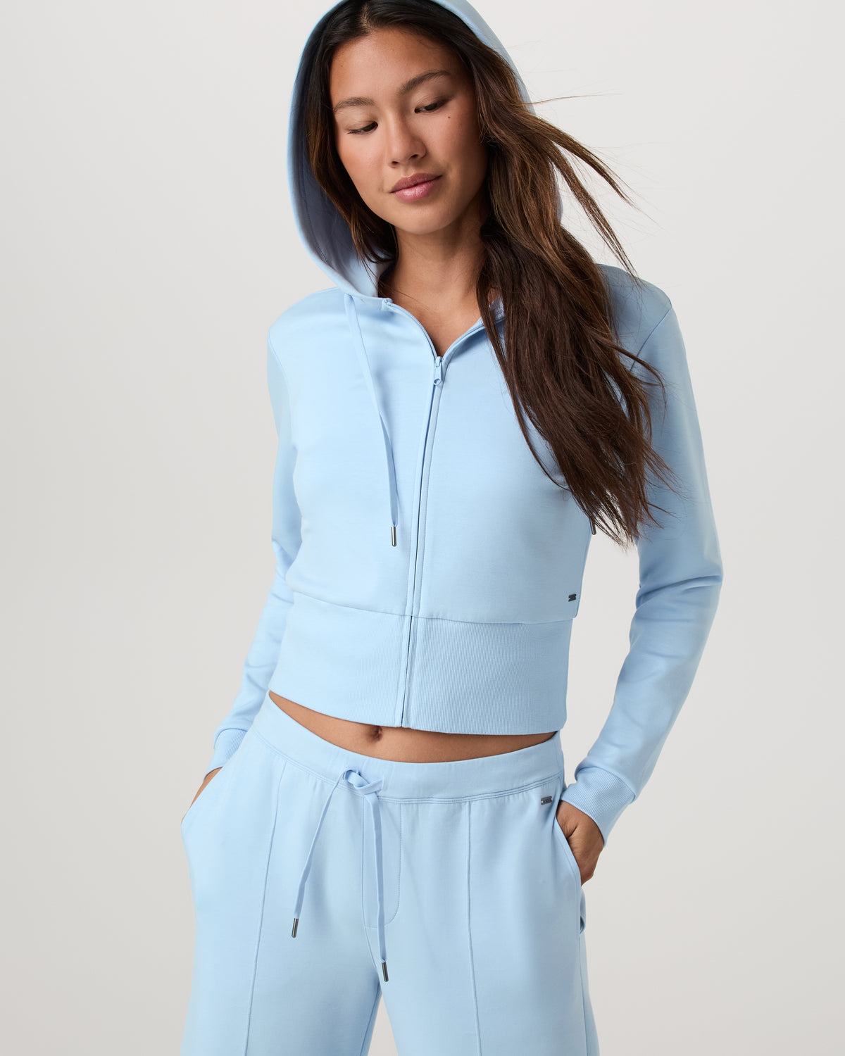 Compose Full Zip Hoodie Women's Crystal Blue Jacket | Vuori For sale