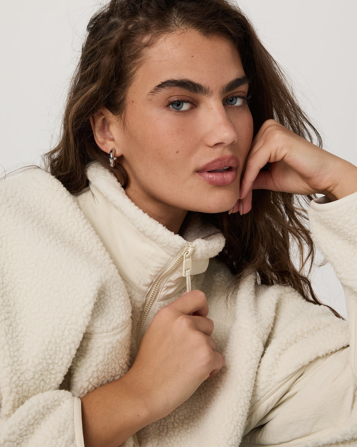 Alpine Jacket Women's Cozy Fleece Jacket in Bone | Vuori US