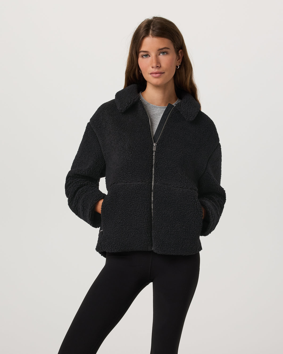 Lou Full Zip Jacket Women's Black Fleece Jacket | Vuori Sale