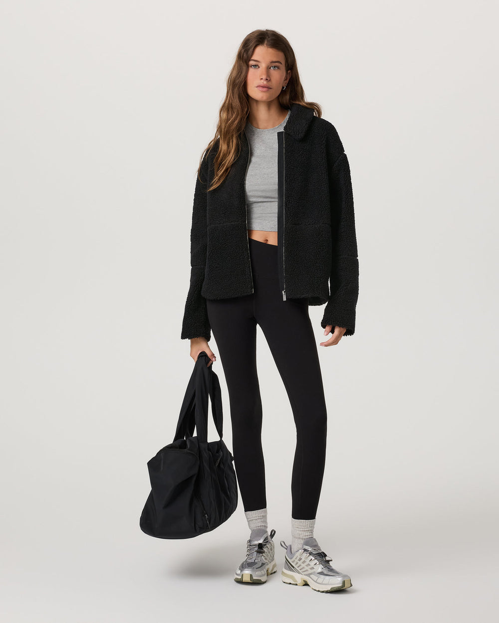 Lou Full Zip Jacket Women's Black Fleece Jacket | Vuori Sale