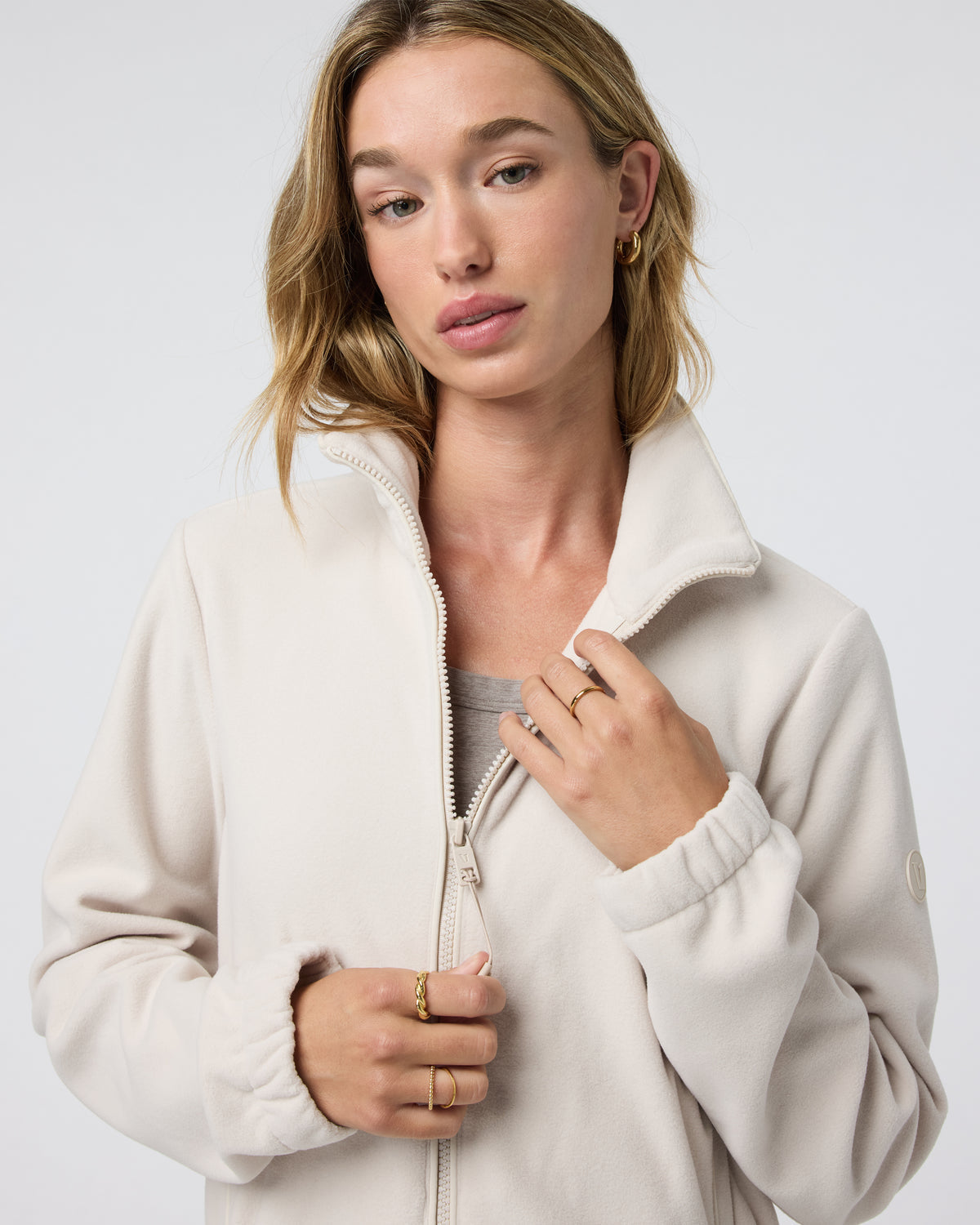 Women's Aspen Full Zip Dune Fleece Pullover | Vuori On sale