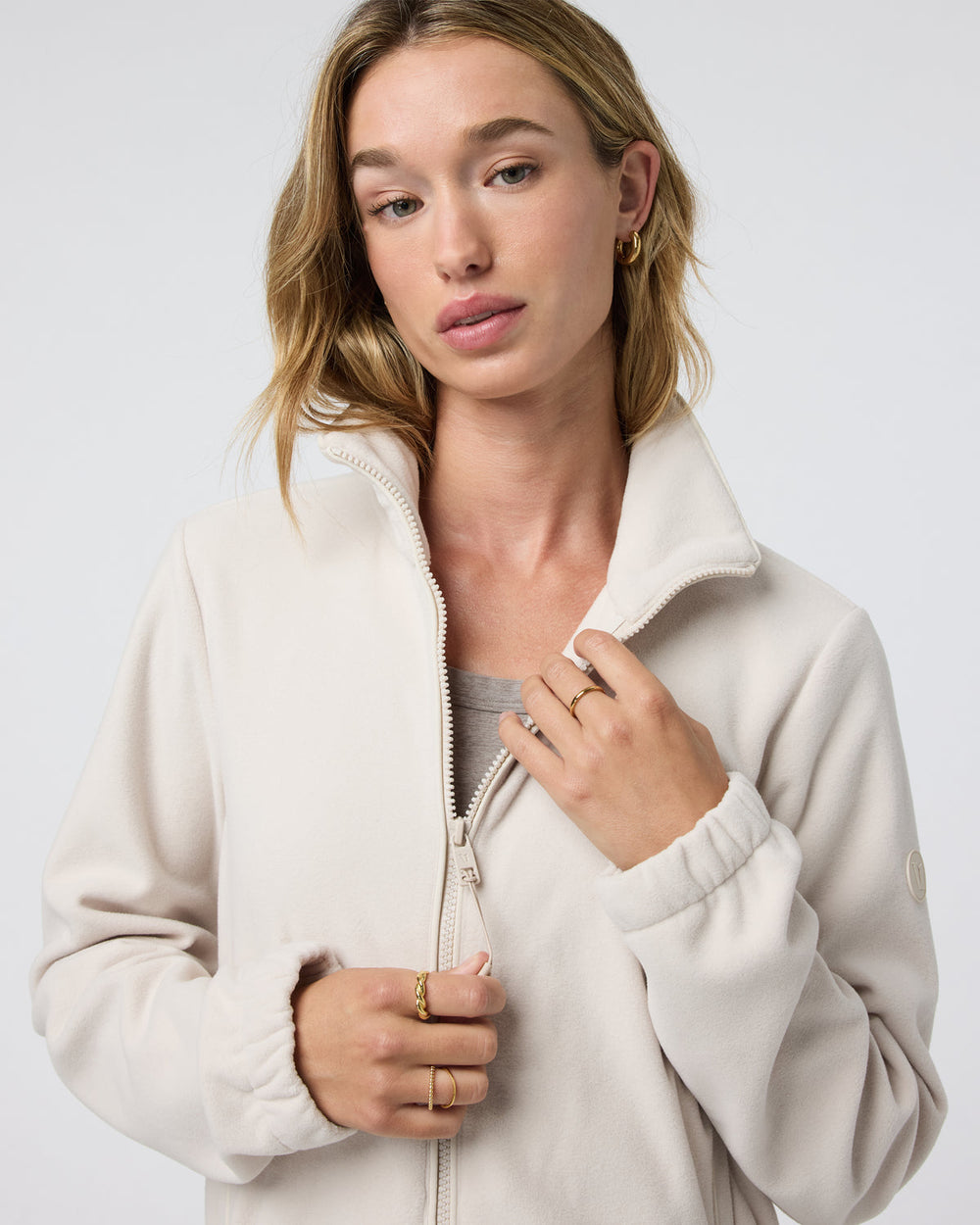 Women's Aspen Full Zip Dune Fleece Pullover | Vuori On sale