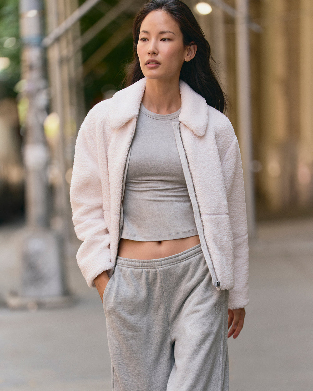 Lou Full Zip Jacket Women's Marshmallow Fleece Jacket | Vuori Clothing