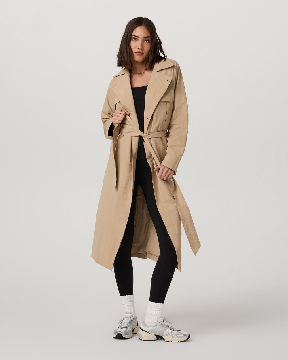 Rhodes Trench Coat Classic Women's Khaki Trench | Vuori Sale