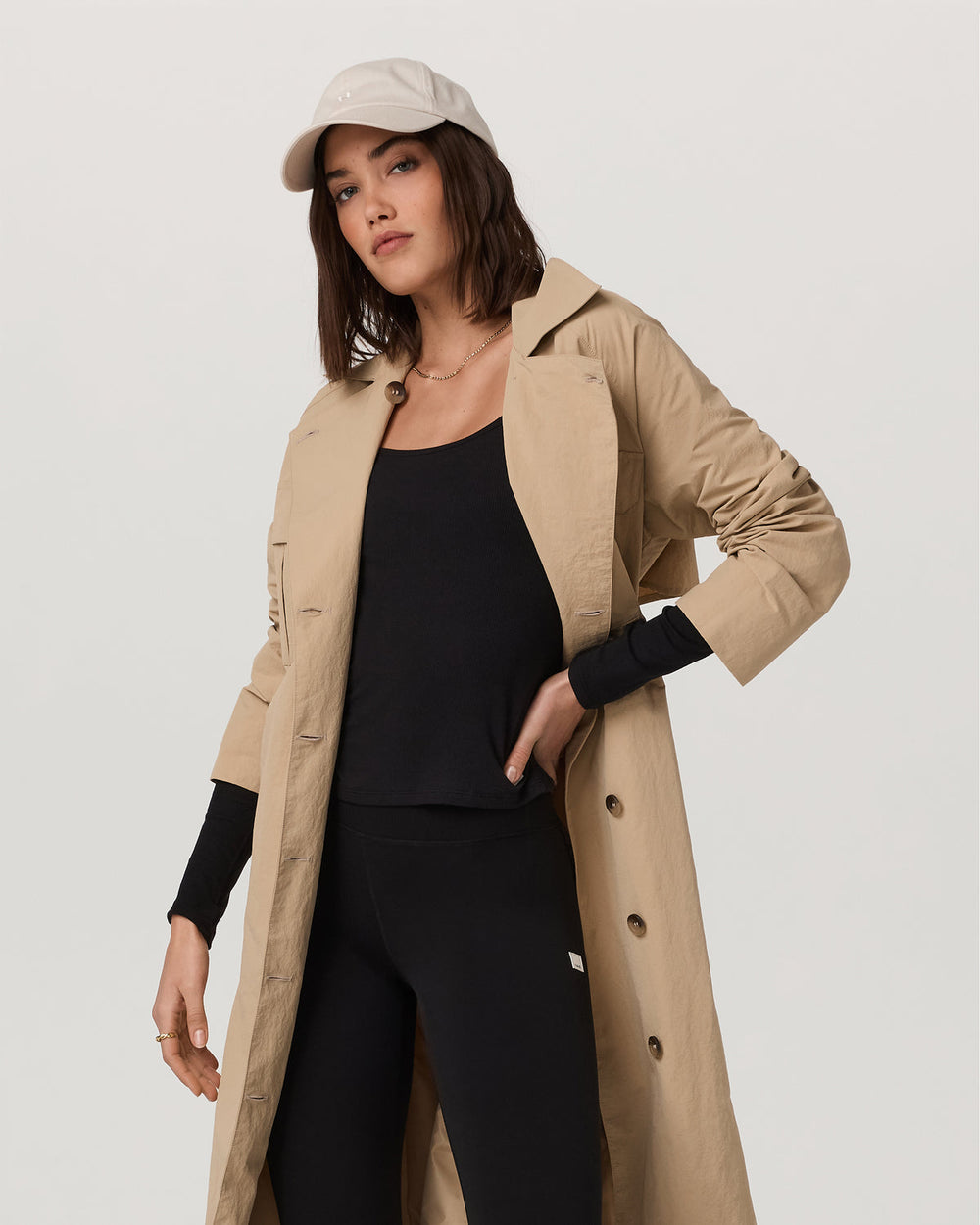 Rhodes Trench Coat Classic Women's Khaki Trench | Vuori Sale