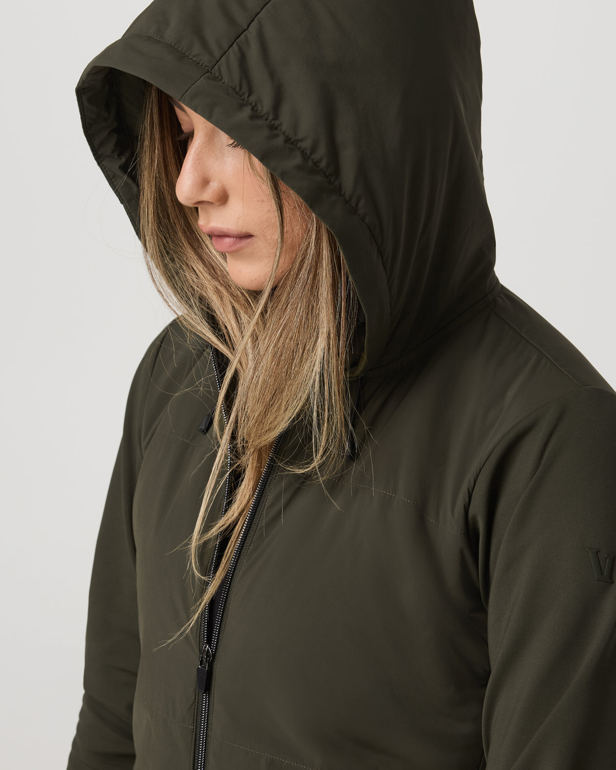 Chilled Out Full Zip Women's Olive Training Jacket | Vuori On sale