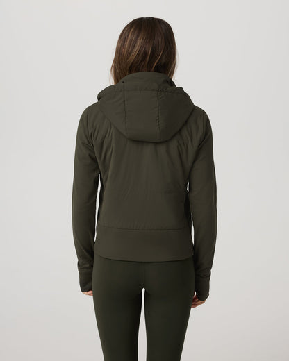 Chilled Out Full Zip Women's Olive Training Jacket | Vuori On sale