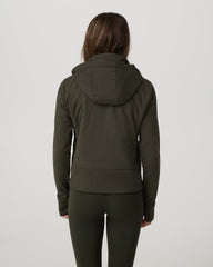 Chilled Out Full Zip Women's Olive Training Jacket | Vuori On sale