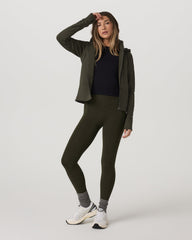 Chilled Out Full Zip Women's Olive Training Jacket | Vuori On sale