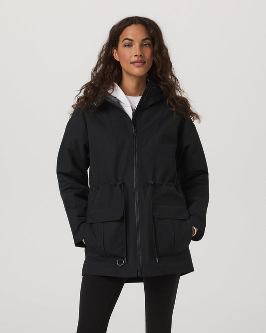 Pfeiffer Rain Jacket Black | Vuori