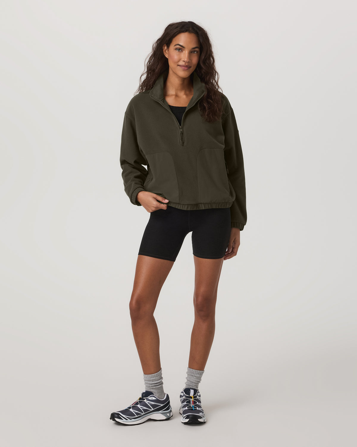 Women's Aspen Half Zip Women's Olive Pullover | Vuori Online